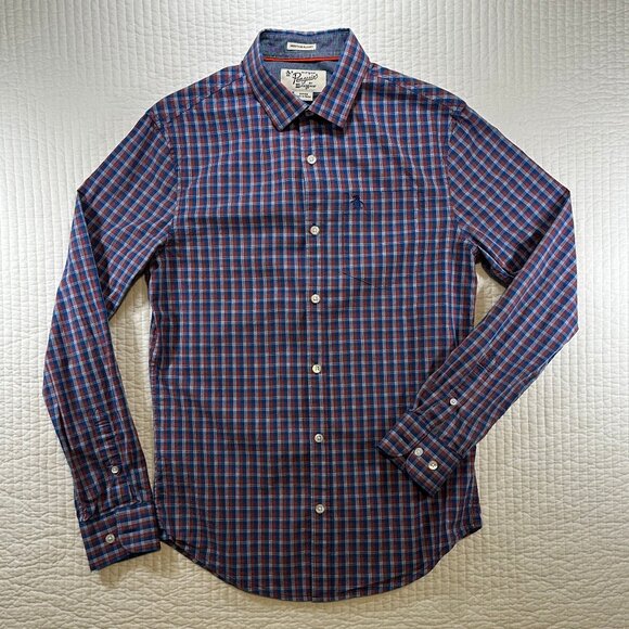 Original Penguin Other - Original Penguin Blue Red Plaid Button Down Heritage Slim Fit Shirt Mens Size S